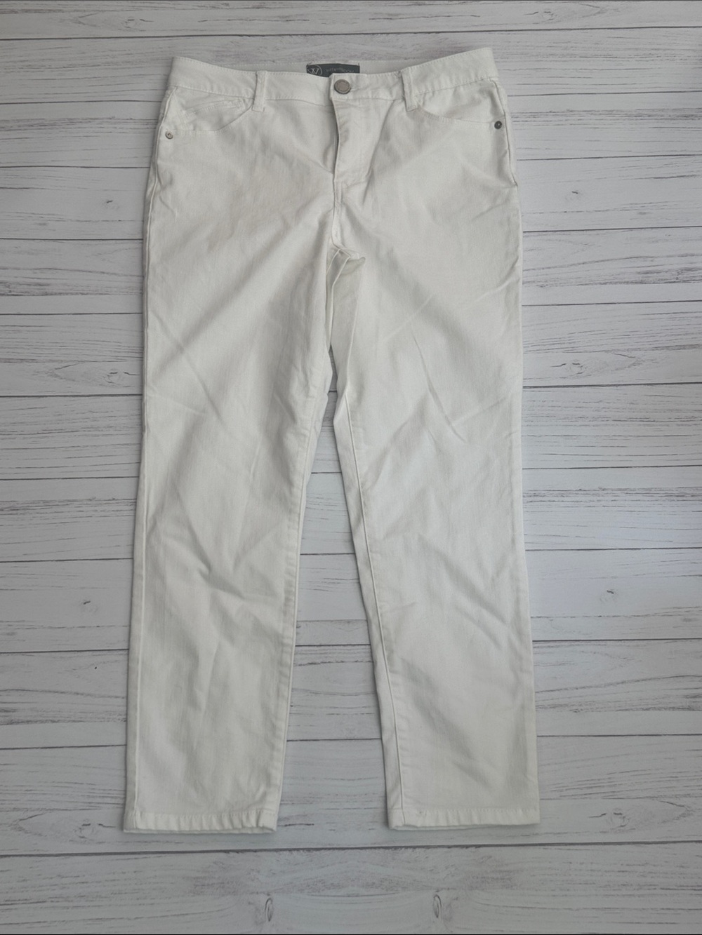 Whit and Wisdom White Straight-Leg Pants